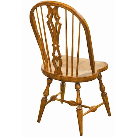 Windsor Side Armless Chair with Pole Backing